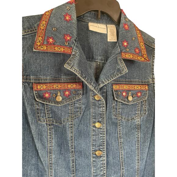 NWT Alfred Dunner Women’s Embellished Denim Vest Size 12 - Picture 3 of 9